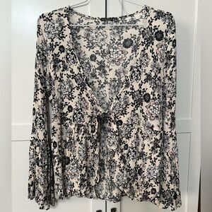 Hannah Tie Front Floral Cardigan